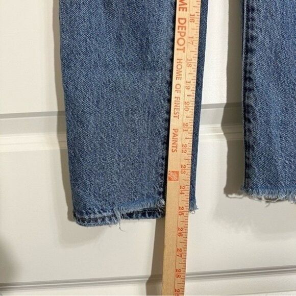 PACSUN HIGH RISE STRAIGHT DISTRESSED DENIM JEANS 23/XXS Grunge - Picture 10 of 16